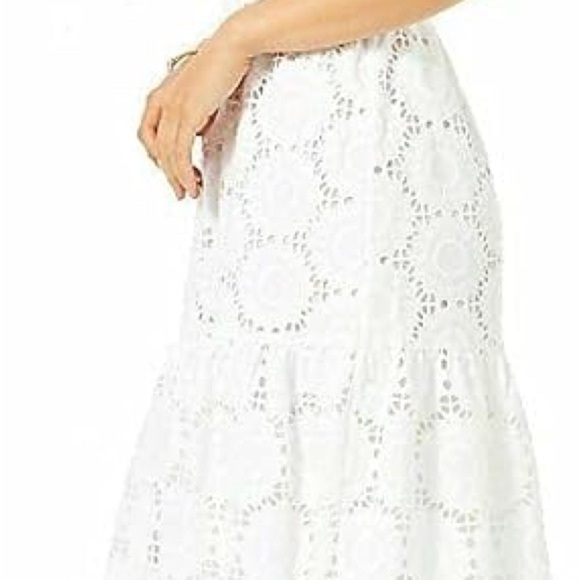 Lilly Pulitzer Alda Midi White Eyelet Dress  women’s Small - Picture 3 of 9